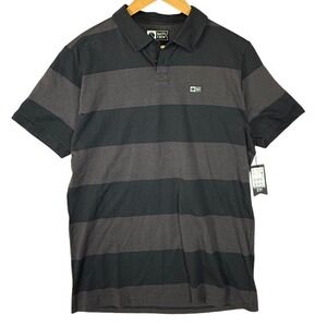 Salty Crew Men's Striped Polo Shirt Short Sleeve Collared Casual Size M